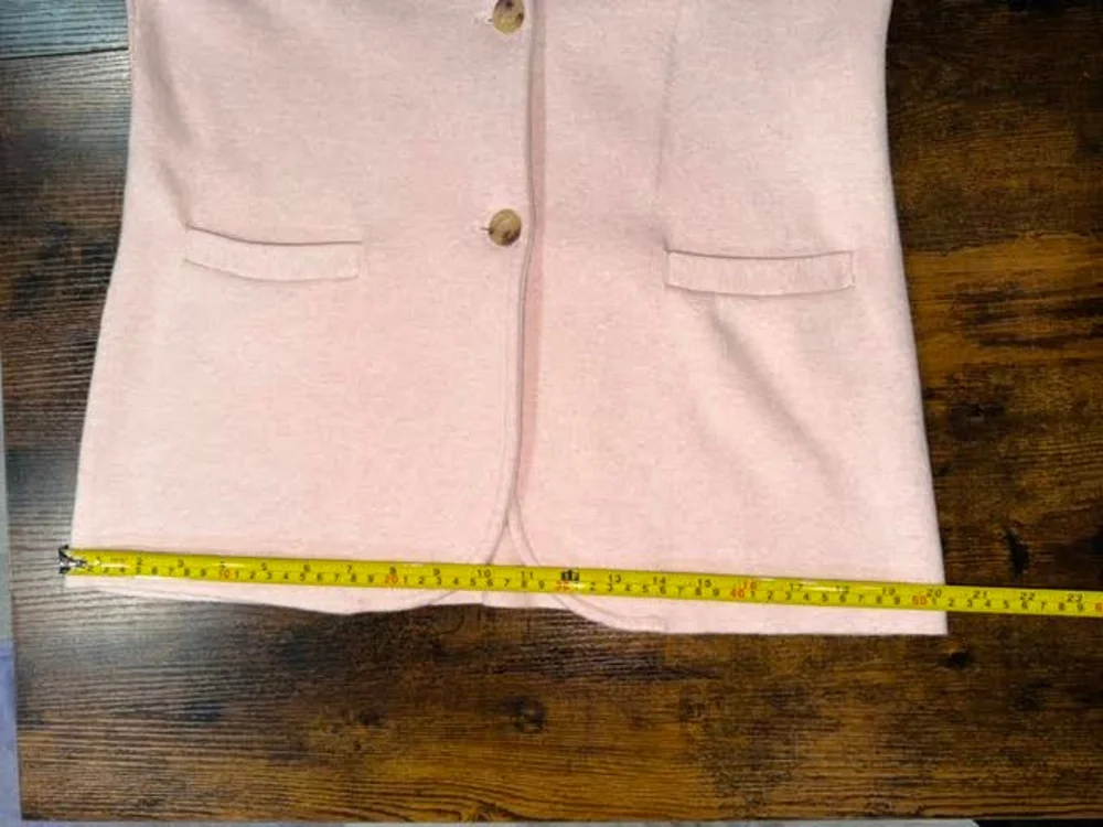 J.Crew Re-Imagined 100% Cotton Knit Sweater Blazer - Heather Pink / Medium